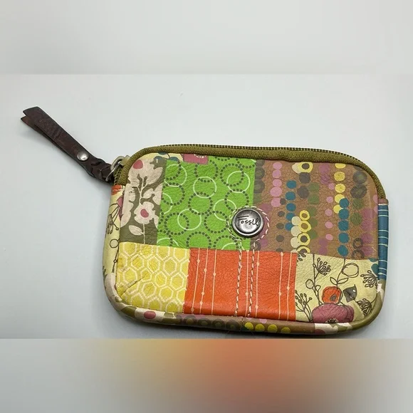 Fossil Bags A Rare Vintage Htf Leather Patchwork Style Fossil